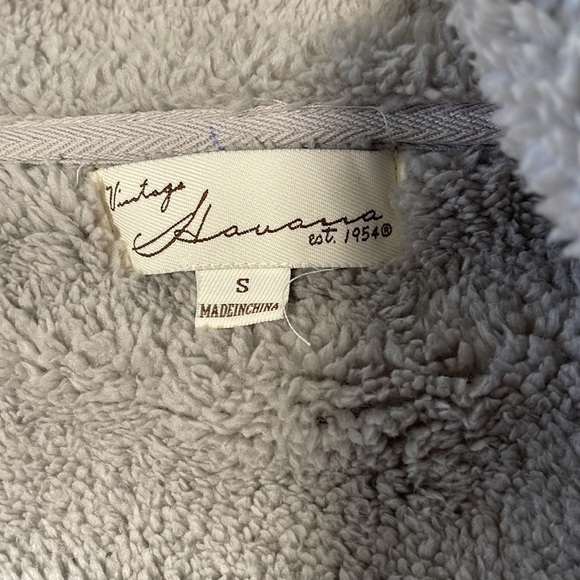 COPY - NWOT Vintage Havana Gray Button Up Fleece Teddy Jacket Coat - Picture 7 of 10